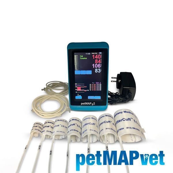 petMAP g3 (MAP, HR, Temp) - veterinary tonometer