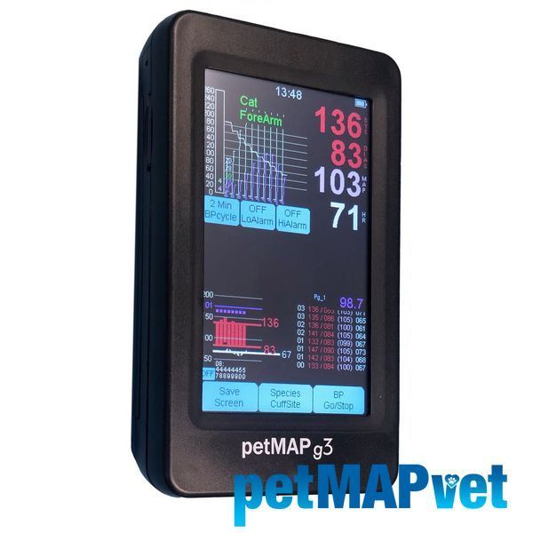 petMAP g3 (MAP, HR, Temp) - veterinary tonometer